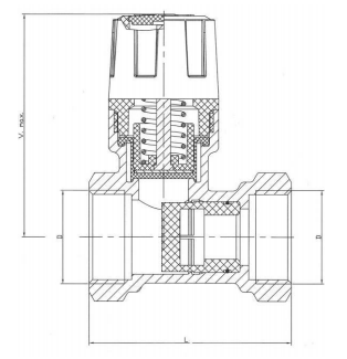 TE-2852 pojistný ventil_technický nákres